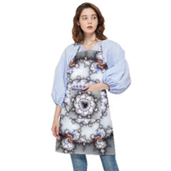 Mandelbrot Fractal Background Template Circle Pocket Apron by danenraven