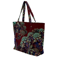 Art 3d Mandelbulb Mandelbrot Fractal Graphic Zip Up Canvas Bag by danenraven