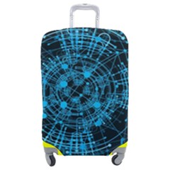 Network Circuit Board Trace Luggage Cover (medium) by Ravend