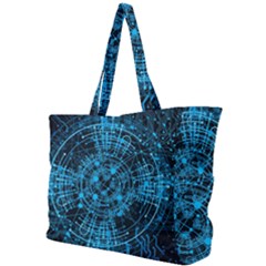 Network Circuit Board Trace Simple Shoulder Bag by Ravend