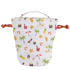 Summer Backgroundnature Beach Drawstring Bucket Bag by Ravend