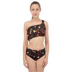 Christmas Xmas Stars Star Advent Background Spliced Up Two Piece Swimsuit by Ravend