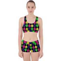 Black Blue Colorful Hearts Work It Out Gym Set by ConteMonfrey