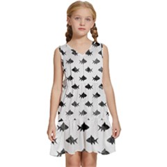 Cute Small Sharks  Kids  Sleeveless Tiered Mini Dress by ConteMonfrey