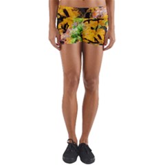Japan Garden Color Tree Zen Yoga Shorts by Wegoenart