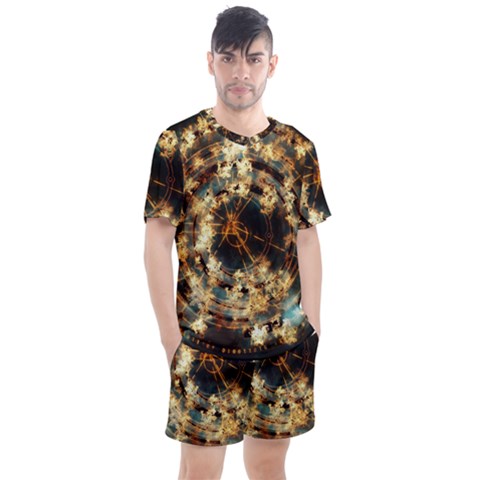 Science Fiction Background Fantasy Men s Mesh Tee And Shorts Set by Wegoenart