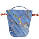 Art Marble Stone Rock Pattern Design Wallpaper Drawstring Bucket Bag View1