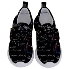 Black Background Text Overlay  Mathematics Formula Kids  Velcro No Lace Shoes by danenraven