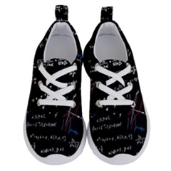 Black Background Text Overlay  Mathematics Formula Running Shoes by danenraven