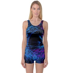 Symmetry Awesome 3d Digital Art Graphic Pattern Vortex One Piece Boyleg Swimsuit by danenraven