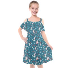 Santa Claus Illustration  Background Kids  Cut Out Shoulders Chiffon Dress by danenraven