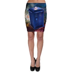 The Police Box Tardis Time Travel Device Used Doctor Who Bodycon Skirt by Jancukart