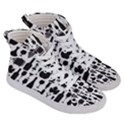 Wine Pattern Black White Women s Hi-Top Skate Sneakers View3