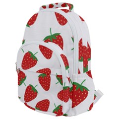 Seamless-pattern-fresh-strawberry Rounded Multi Pocket Backpack by Jancukart