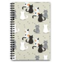 Cute-cat-seamless-pattern 5.5  x 8.5  Notebook View1
