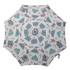 Transportation Seamless Pattern Hook Handle Umbrellas (large) by Jancukart