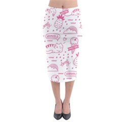 Cute-girly-seamless-pattern Midi Pencil Skirt by Jancukart