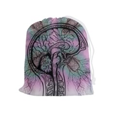 Tourette Syndrome Epilepsy Brain Drawstring Pouch (xl) by Wegoenart