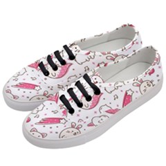 Cute-animals-seamless-pattern-kawaii-doodle-style Women s Classic Low Top Sneakers by Jancukart