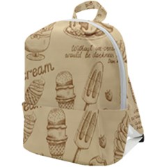 Ice-cream-vintage-pattern Zip Up Backpack by Jancukart