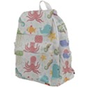 Underwater-seamless-pattern-light-background-funny Top Flap Backpack View1