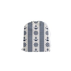 Nautical-seamless-pattern-vector-illustration Drawstring Pouch (xs) by Jancukart