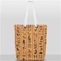 Egyptian-hieroglyphs-ancient-egypt-letters-papyrus-background-vector-old-egyptian-hieroglyph-writing Full Print Rope Handle Tote (Small) View2