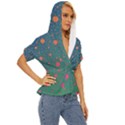 Color Pattern Dot Scrapbooking Lightweight Drawstring Hooded Top View3