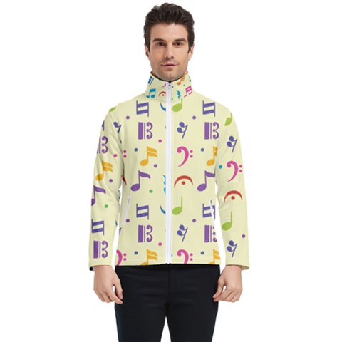 Seamless Pattern Musical Note Doodle Symbol Men s Bomber Jacket by Wegoenart