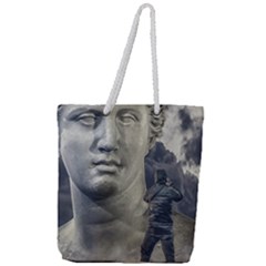 Men Taking Photos Of Greek Goddess Full Print Rope Handle Tote (large) by dflcprintsclothing