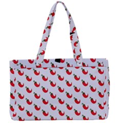 Small Mini Peppers White Canvas Work Bag by ConteMonfrey