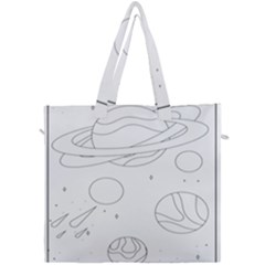 The Cuteness Of Saturn Canvas Travel Bag by ConteMonfrey