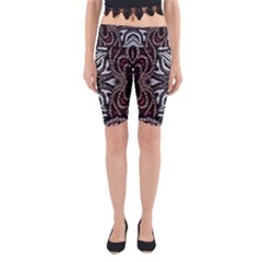Autumn Patterns Yoga Cropped Leggings by kaleidomarblingart