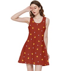 Red Yellow Love Heart Valentine Inside Out Racerback Dress by Ravend