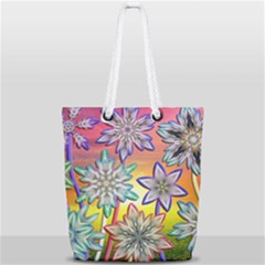 Flower Nature Garden Bloom Flora Full Print Rope Handle Tote (small) by Ravend