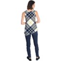 Black, yellow and white diagonal plaids Sleeveless Tunic View2