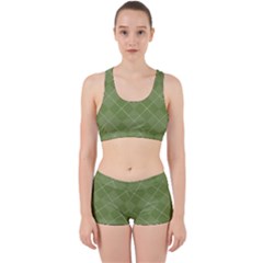 Discreet Green Tea Plaids Work It Out Gym Set by ConteMonfrey