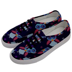 Owl Pattern Background Men s Classic Low Top Sneakers by Wegoenart