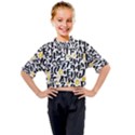 Letters pattern Kids Mock Neck Tee View1