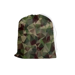 Abstract-vector-military-camouflage-background Drawstring Pouch (large) by Wegoenart
