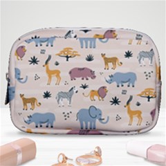 Wild-animals-seamless-pattern Make Up Pouch (small) by Wegoenart