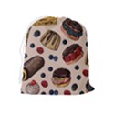 Seamless pattern with sweet cakes berries Drawstring Pouch (XL) View2