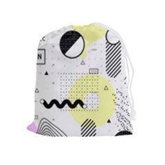 Graphic-design-geometric-background Drawstring Pouch (xl) by Wegoenart