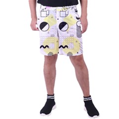 Graphic-design-geometric-background Men s Pocket Shorts by Wegoenart