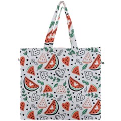 Seamless-vector-pattern-with-watermelons-mint Canvas Travel Bag by Wegoenart