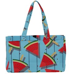 Blue Watermelon Popsicle  Canvas Work Bag by ConteMonfrey