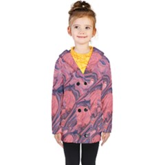 Abstract-colorful-painting-background-closeup Kids  Double Breasted Button Coat by Wegoenart
