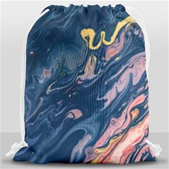 Liquid Abstract Paint Texture Drawstring Bag (large) by Wegoenart