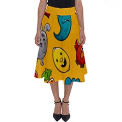 Graffiti Characters Seamless Ornament Perfect Length Midi Skirt by Wegoenart