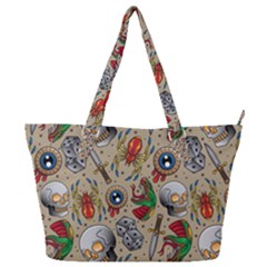 Tattoo Pattern Full Print Shoulder Bag by Wegoenart